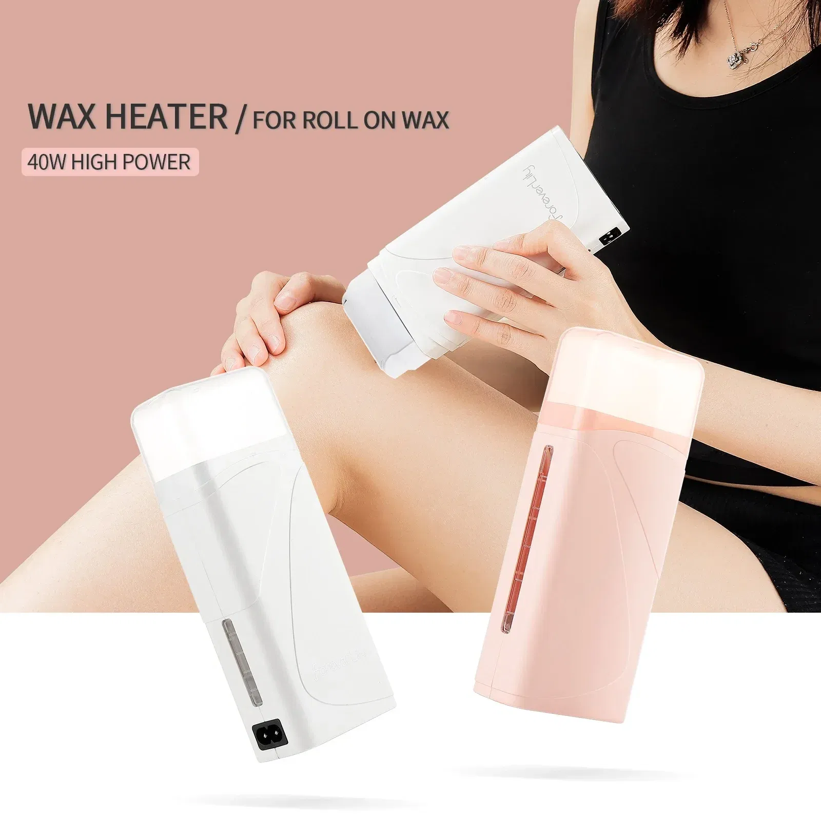 Color: SKY BLUE, Ships From: CHINA - Foreverlily Portable Wax Roller Machine Electric Wax Warmer Depilatory Wax Heater Waxing Leg Warmer Hair Removal Roll On Wax