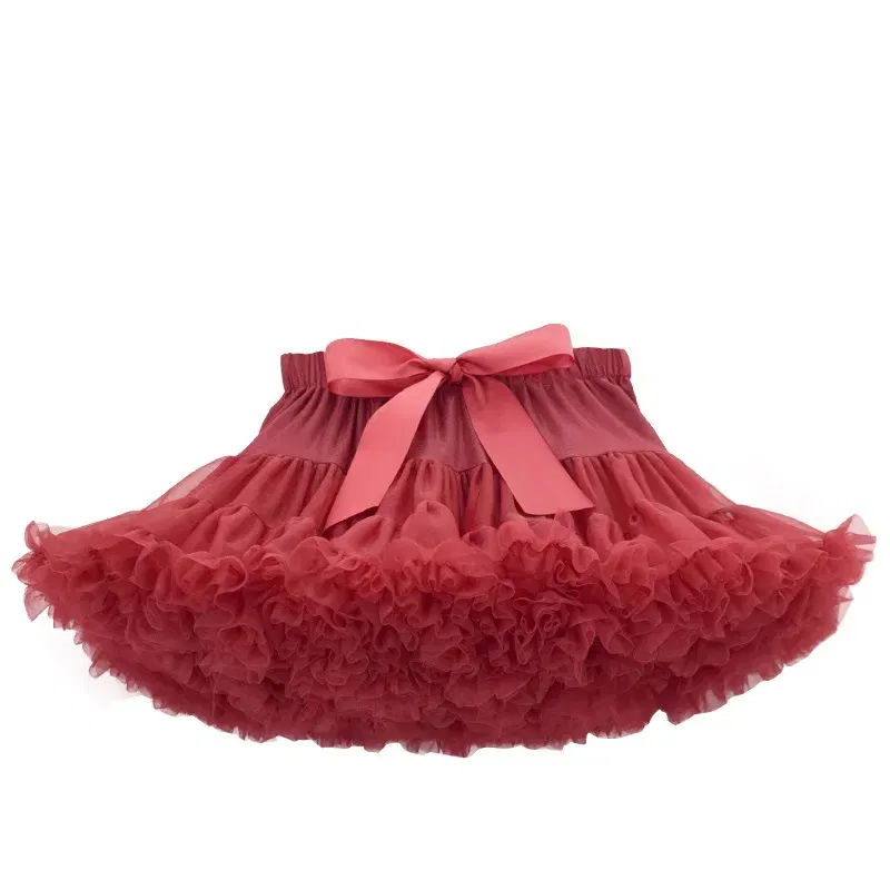 Color: Beige, Kid Size: 3T - Baby Girls Tulle Tutu Skirt Ballerina Pettiskirt Fluffy Children Ballet Skirts For Party Dance Princess Girl Tulle Clothes 1-10Y