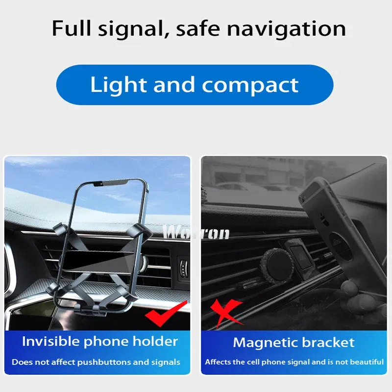 Color Name: Brown - Car Phone Holder Mobile Mount Stand For Mercedes Benz W212 W213 E Class 2010-2022 Adjustable GPS Special Navigation Bracket