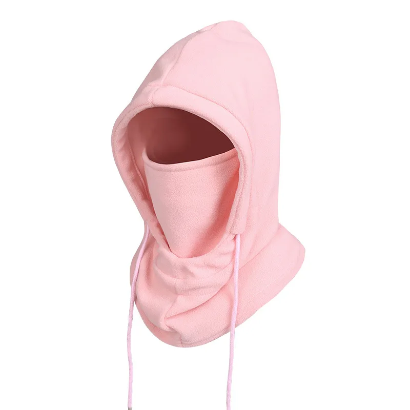 Color: GRAY - Warm Fleece Balaclava for Men Women Winter Face Mask Neck Warmer Hooded Cap Windproof Thermal Head Cover Beanies Bandana