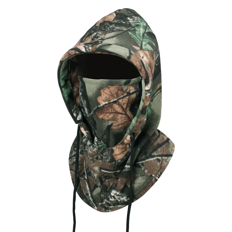 Color: GRAY - Warm Fleece Balaclava for Men Women Winter Face Mask Neck Warmer Hooded Cap Windproof Thermal Head Cover Beanies Bandana