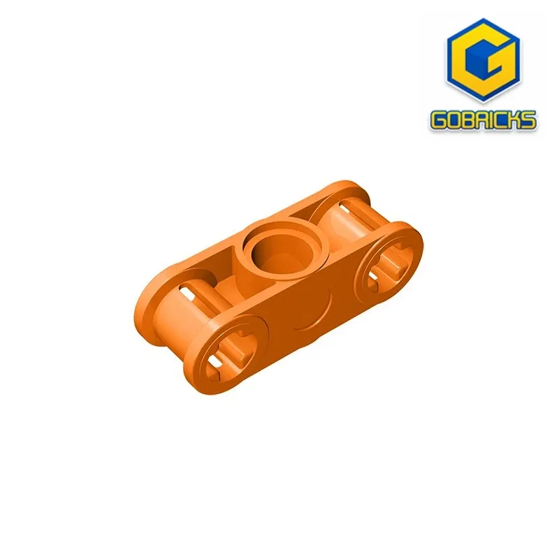Color: light yellow - MOC PARTS GDS-935 Technical, Axle and Pin Connector Perpendicular 3L with Center Pin Hole compatible with lego 32184