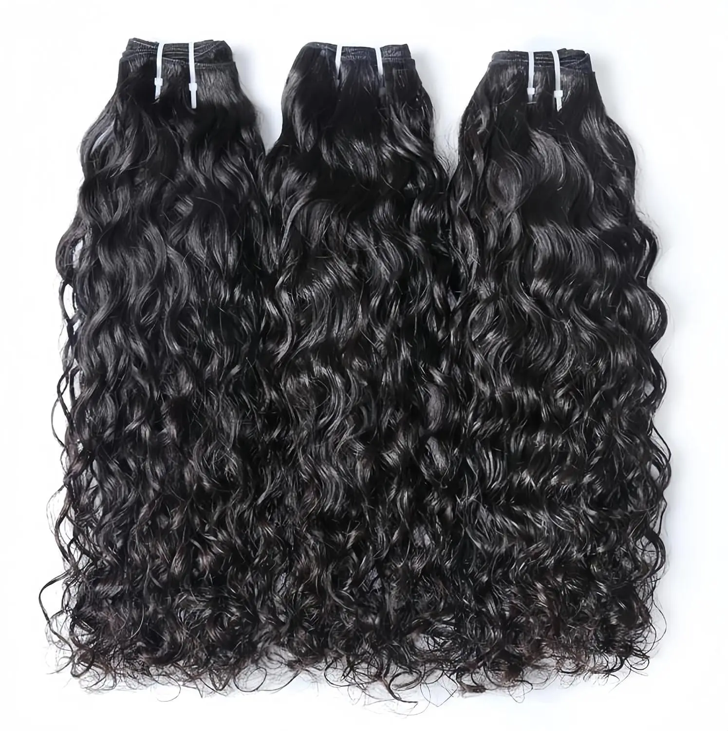 Color: #1, Material Grade: Remy Hair, Longest Hair Proportion: 25%-30%, Ships From: CHINA, Stretched Length: 22 24 26 - Water Wave Bundles 10A Peruvian 100% Human Hair Bundles 1 3 4 Bundles Deal Wet And Wavy Curly Hair Extensions