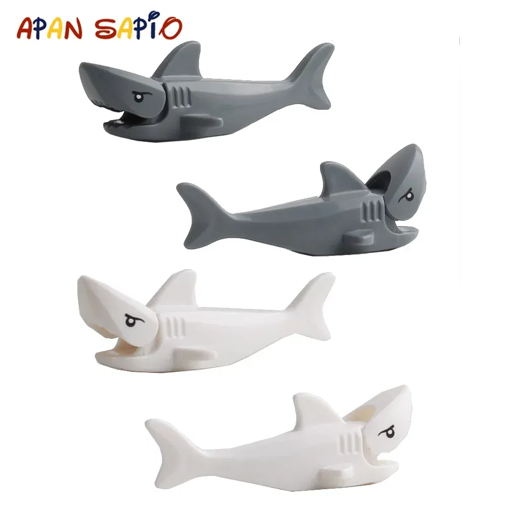 Color: Clear - Animal Building Blocks Model Crocodile Leopard Educational Games Figure Brick Toys for Children Kids