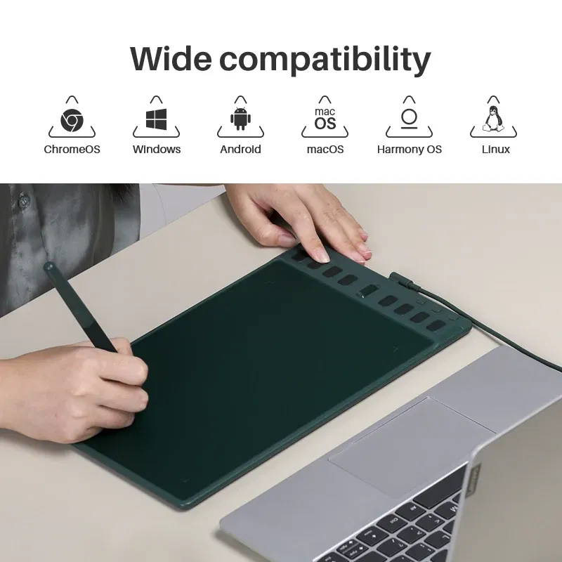 Color: Army Green, Ships From: Russian Federation - Huion Inspiroy 2 M H951P Graphics Tablets 8.7x5.4 inch PenTech 3.0 Digital Drawing Pen Tablet 8 Express Keys With 3 Group Key