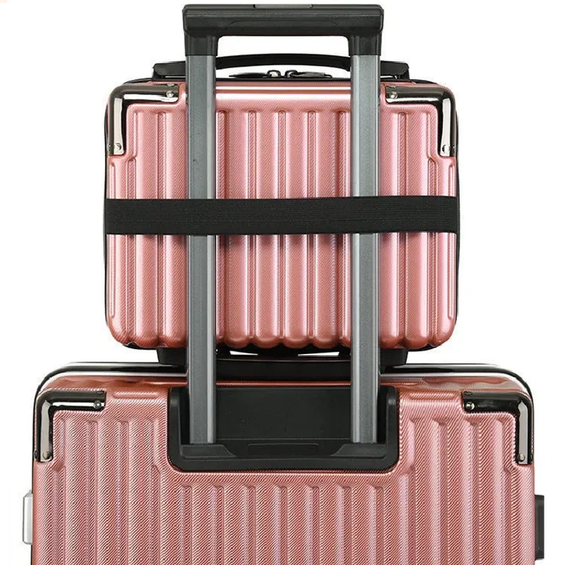 Color: Beige - Mini Luggage Travel Bag Handbag Shoulder Bag Fashion Makeup Case 14 Inch Backpack Multifunctional Portable PC Bags Hand Bags