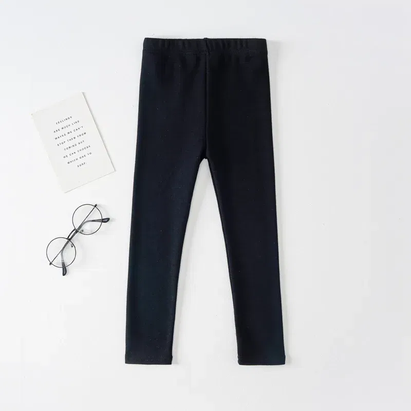 Color: Gold, Kid Size: 2T - Girls' Leggings Spring And Autumn Style 95 Cotton Female Baby Elastic Pants Children's Slim outer Wear Pants