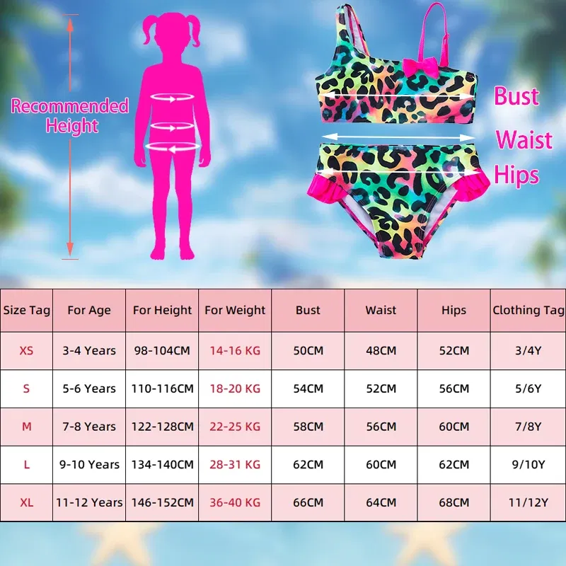 Color: Champagne, Size: XS?€old?‰ - Lilo Stitch Gilrs Bow Bikini Set Trendy Two-Piece Swimsuits for Summer Stylish Beachwear Pool Fashion Bathing Suits 3-12Y