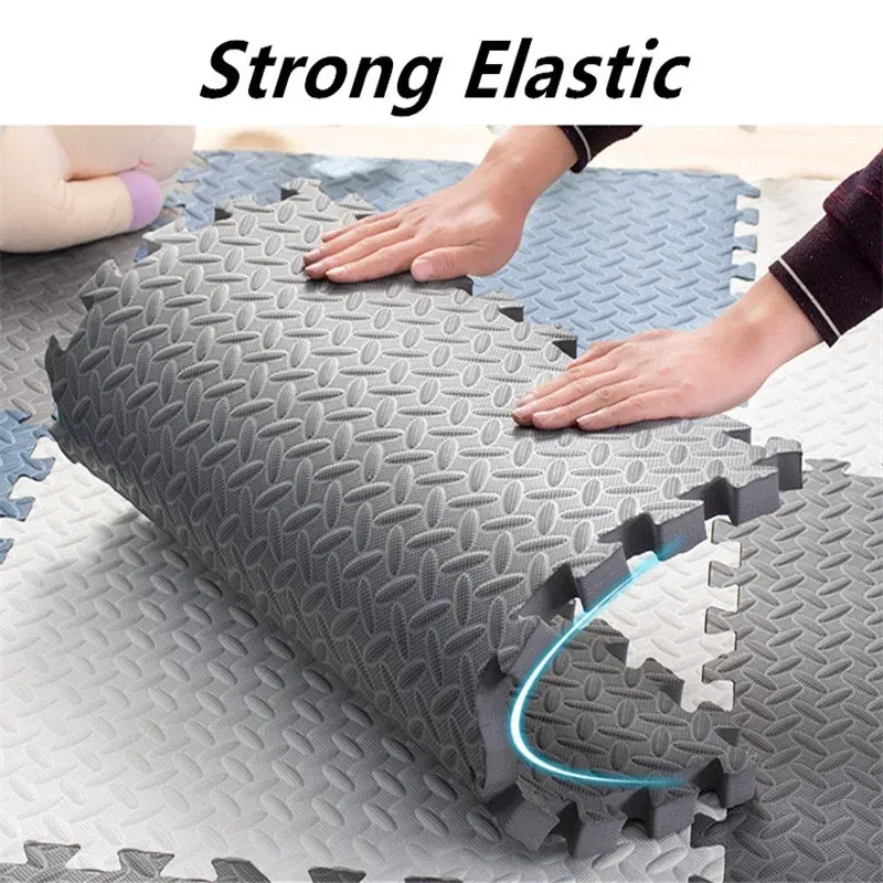 Color: Red - Thicken 2.5cm Tatame Baby Play Mat Activities Mat for Baby Mat 6PCS Game Mats Playroom Mat Play Mats Floor Noise Mat Puzzle Mat