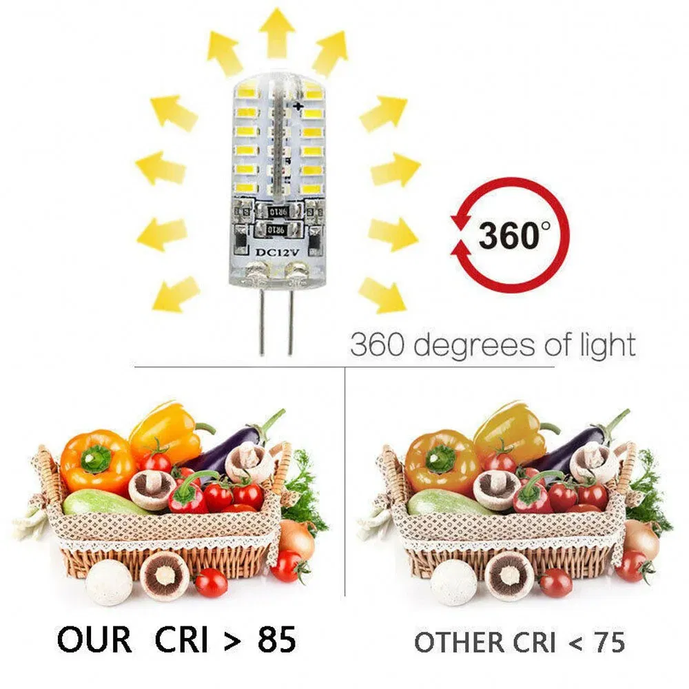 Emitting Color: green, Color: WHITE, Number of LED Chip: 1 pcs - 10Pcs G4 Led Bulb 2W 3W 5W 9W 10W 12W 15W AC/DC12V/AC220V 3014SMD Silicone Lamp Warm white/White l 360 Degree Angle LED Light