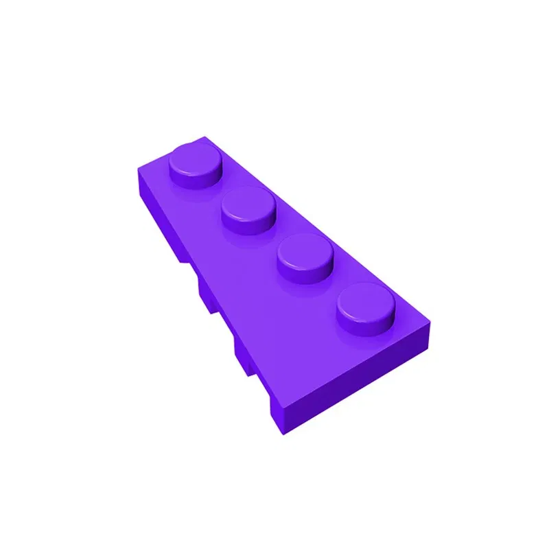 Color: wood - BZB MOC 41770 2x4 Wedge Board (Left) High-tech Creative Technical Building Block Model Kids DIY Toy Brick Parts Best Gifts
