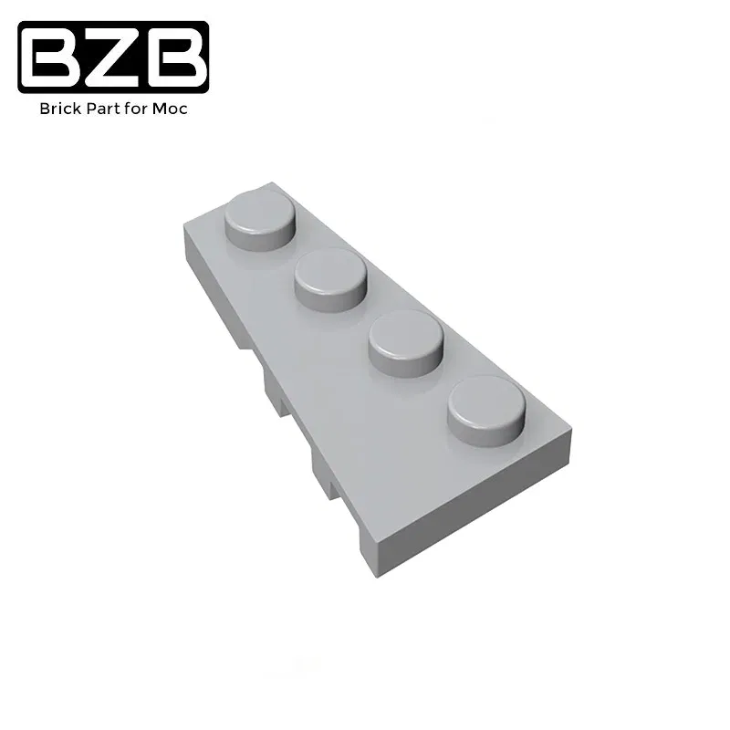 Color: wood - BZB MOC 41770 2x4 Wedge Board (Left) High-tech Creative Technical Building Block Model Kids DIY Toy Brick Parts Best Gifts