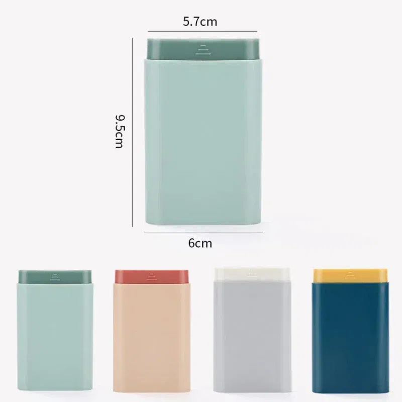 Color: green - Mini Small Portable Travel Vitamin Box Pill Cases Container Organizer Storage Tablet 7 Days 6 Grids Medicine Fish Oils