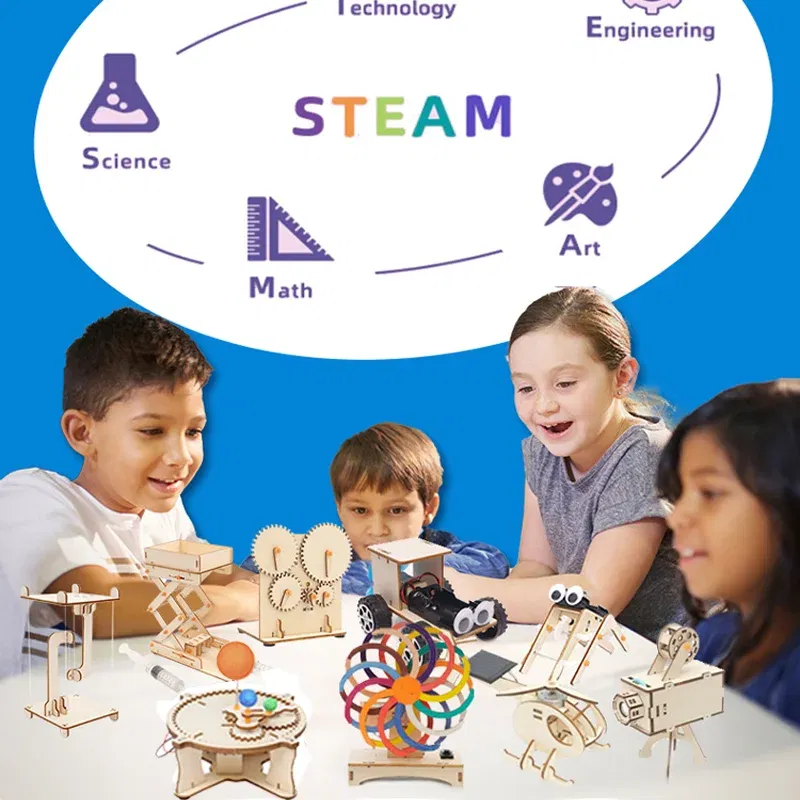 Color: plum - DIY Physical Model Science Experiment Educational Toy Handmade Small Production Assembly Craft Technology Project for School Kid