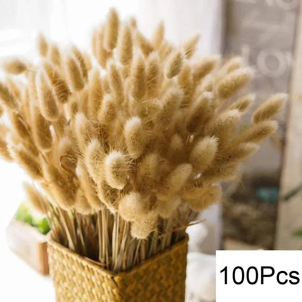 Natural Dried Flowers Pampas Floral Bouquet Boho Country Home Decoration Rabbit Tail Grass Reed Wedding Decor Arrangement