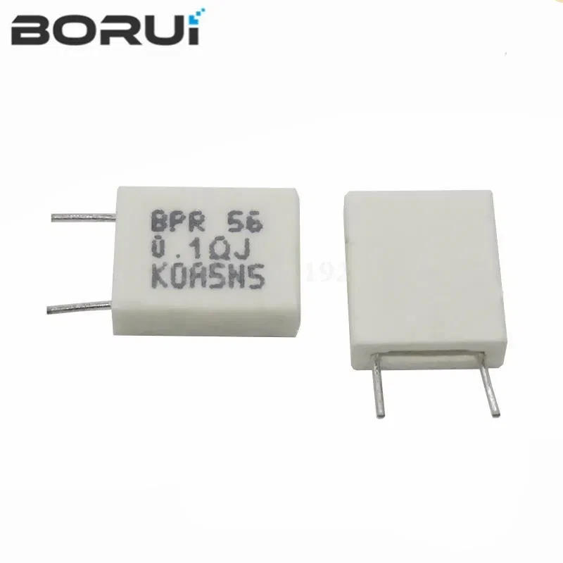 Resistance: 6.2K - 10pcs BPR56 5W 0.001 0.1 0.15 0.22 0.25 0.33 0.5 ohm Non-inductive Ceramic Cement Resistor 0.1R 0.15R 0.22R 0.25R 0.33R 0.5R