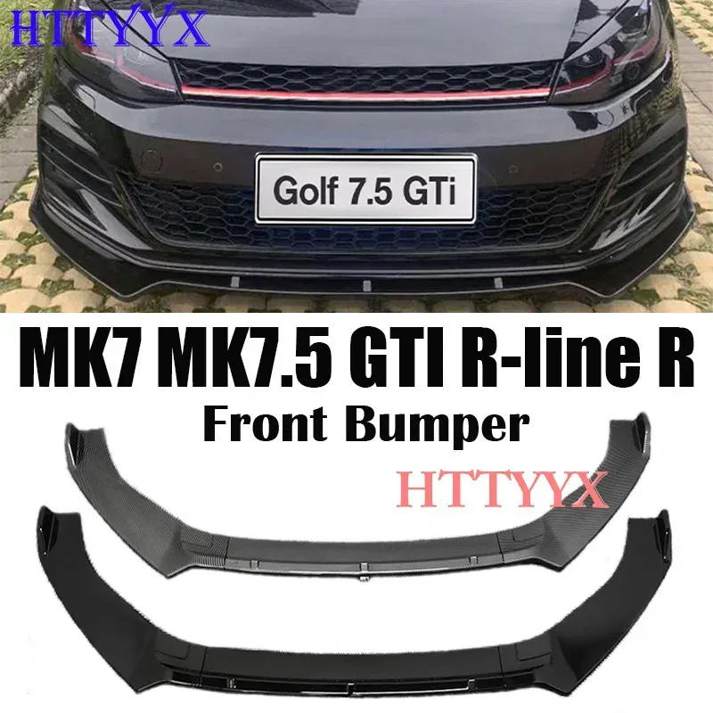Color: BRIGHT PINK - For Golf 7 7.5 MK7 MK7.5 GTI GTD R R-Line 2012-2020 Maxton Style Front Bumper Splitter Lip Diffuser Body Kit Spoiler Guard