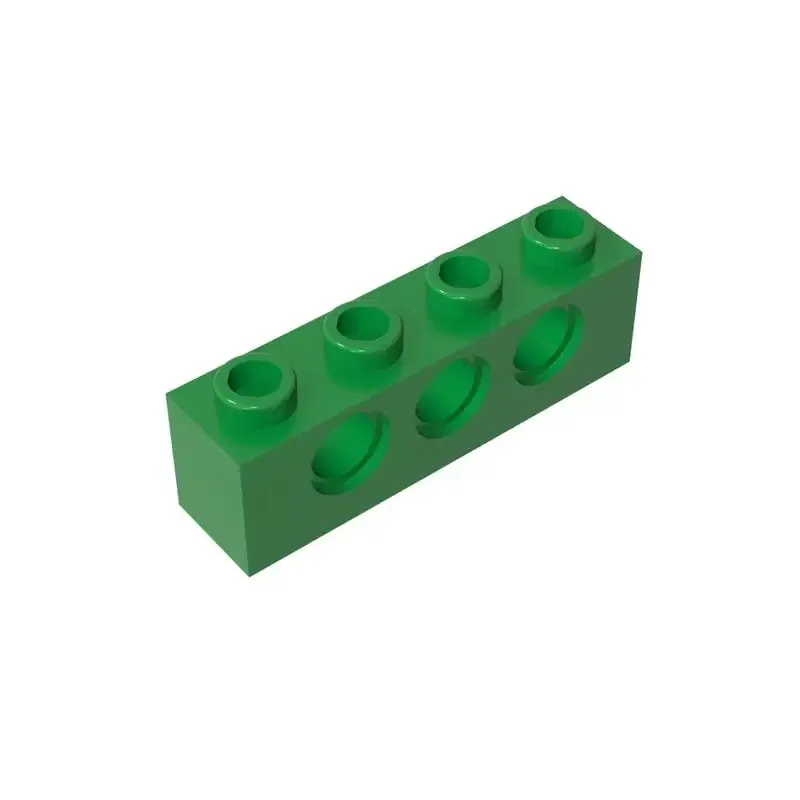 Color: green - Rainbow Pig MOC 3701 Brick 1x4 with 3 Holes Building Blocks Classic Brand DIY Assembles Particles Educational Tech Kid Spare Toy