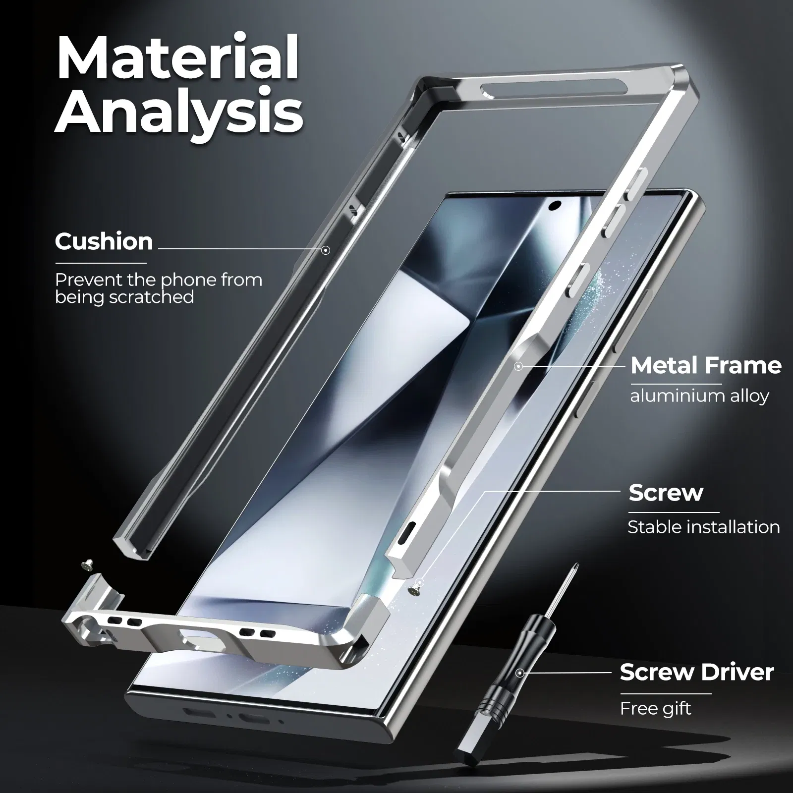 Color: Beige, Material: aluminum - Luxury Aviation Aluminum Alloy Bumper Phone Case For Samsung Galaxy S25 S24 S23 S22 Ultra S25Edge Metal Frame Shockproof Cover