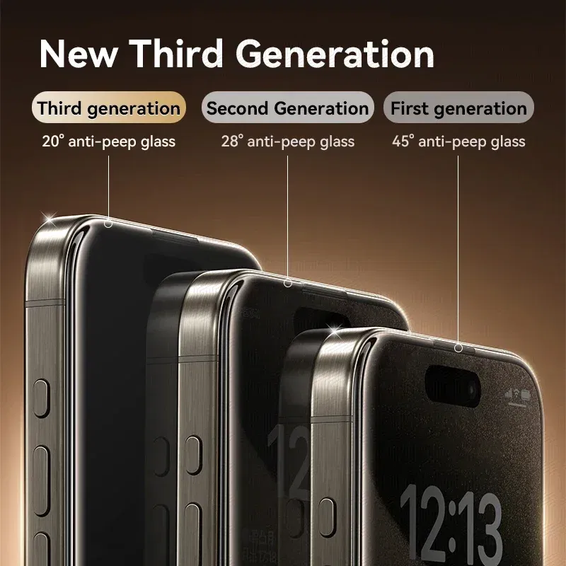 Bundle: Bundle 21, Ships From: CHINA, Material: pet - Joyroom 1/2PCS 20?° Anti-spy Glass For iPhone 16 15 Pro Max Glass For iPhone 14 13 12 Pro Max Privacy Screen Protector Glass