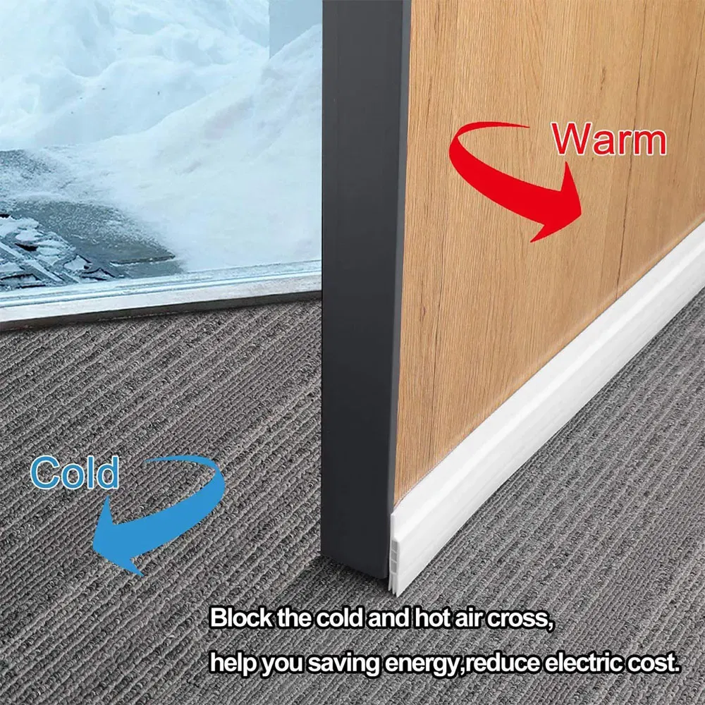 Color: WHITE, Length: 3M, Ships From: CHINA - Under Door Draft Stopper Stripping With Strong Adhesive For Bottom Of Doors Seal Dust-Proof Winter-Proof Block Light And Noise