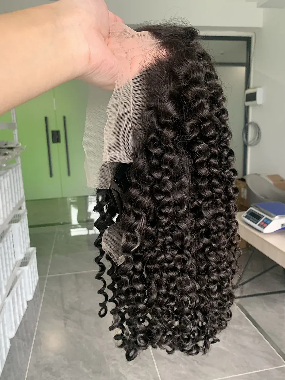 Hair Color: Natural Color, Ships From: CHINA, Stretched Length: 14inches, Density: 250% - Curly Wigs Full 250 Density Short Bob Wig Human Hair Vietnamese Raw 13x4 13x6 Double Drawn Jerry Curly Lace Front Human Hair Wig