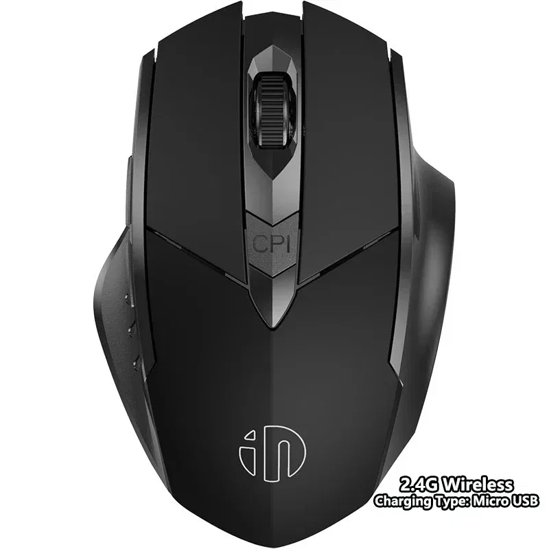 Color: WHITE - Bluetooth Compatible Mouse Rechargeable 2.4G INPHIC PM6 Wireless Mouse Office Mute Support PC Laptop Tablet Smartphone Universal