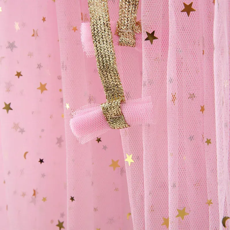Color: MULTI, Kid Size: 3T - Little Girls Sequins Tulle Cape Children Princess Party Dress Up Cloaks Summer Thin Blue Pink White Halloween Birthday Costumes