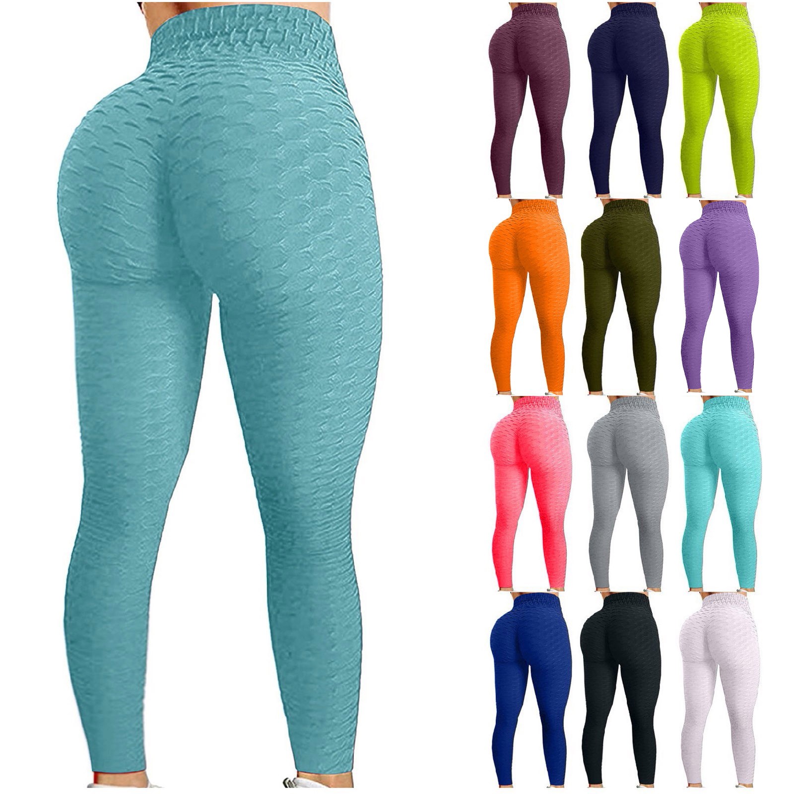 Color: army green, Size: XXXL - Women's Bubble Hip Lifting ExerciseYoga Pants Women  Fitness Running High Waist Gym Fitness Sports Flared Pant  Dance Trouers