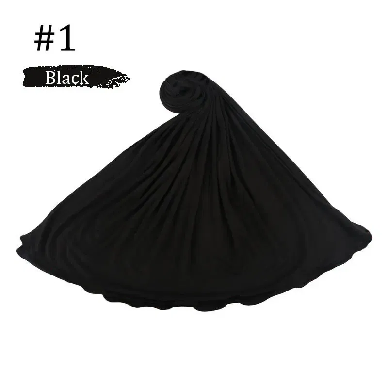 Color: Cream - 180X85cm  Muslim Women Jersey Hijab Scarf Cotton Stretchy Premium Jersey HIjabs Soft Material Big Large Size Jersey Scarves