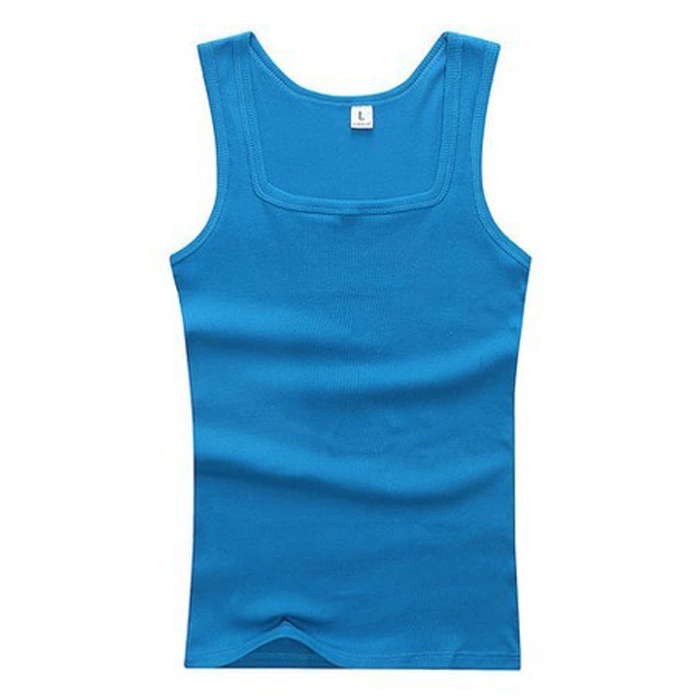 Color: Blue, Size: L - 2024 Summer Plus Size Men Clothing Tank Tops Black White Gray Singlets Sleeveless Fitness Men Vest Casual Bodybuilding Vest New