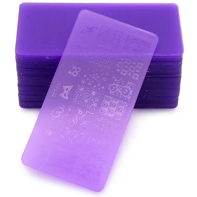 Color: Dark Grey - Kimcci Nail Stamping Plates Flamingo Nail Template Mandala Maple Leaf Stamp Nail Art Stamp Image Template Manicure Stencil Tools