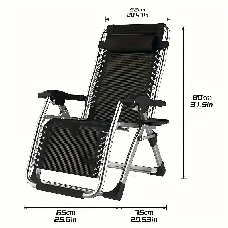 Zero Gravity Chair – Premium Outdoor Folding Lounge Chair for Lawn, Adjustable Reclining with Optional Cushion