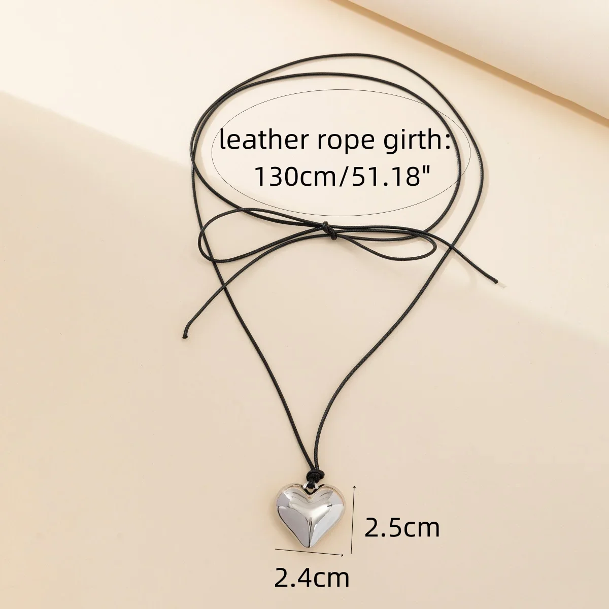 Metal Color: RED-BROWN - Punk Black Velvet Big Heart Pendant Choker Necklace for Women PU Leather Weave Knotted Bowknot Adjustable Chain New Jewelry