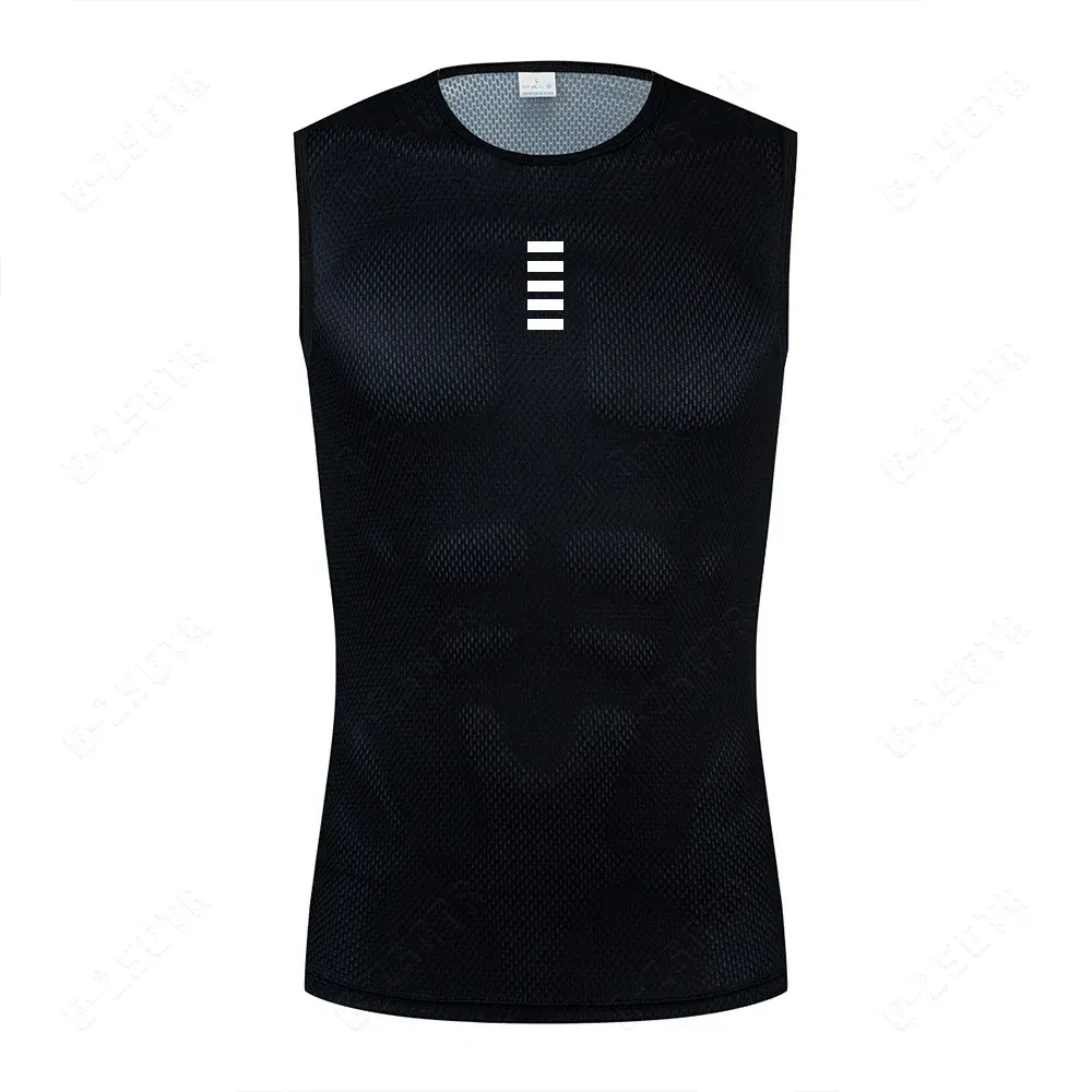 Color: Green, Size: XXXL - Reflective Cycling Base Layers White Cycling Undershirt Quick Dry Vest Sport Underwear Tight Vest High Elastici Vest Bike Jersey