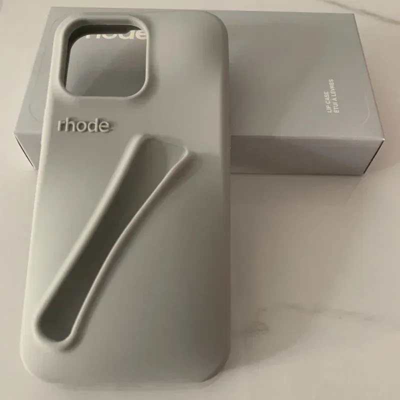 Color: WHITE, Material: PE - Lipstick Soft Silicone DIY Rhode Phone Case for IPhone 16 Pro Max 16Pro 16Plus Portable Lip Gloss Holder Ins Hot Cover