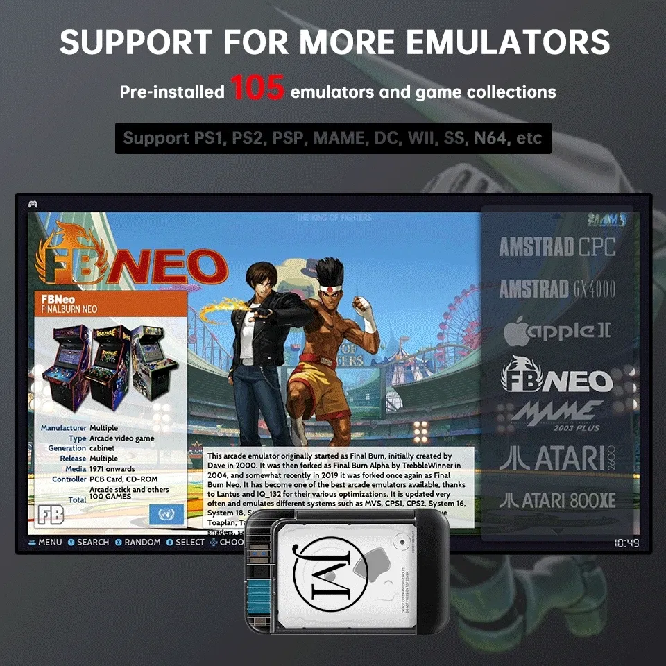 Color: Rose Gold, Ships From: CHINA, Bundle: Bundle 5 - JMachen Hyper Base RB2 Portable Retrobat External Game HDD 100000+Games For PS2/PS1/Wii/PSP/N64/MAME/DC/SS For Laptop/PC/Windows