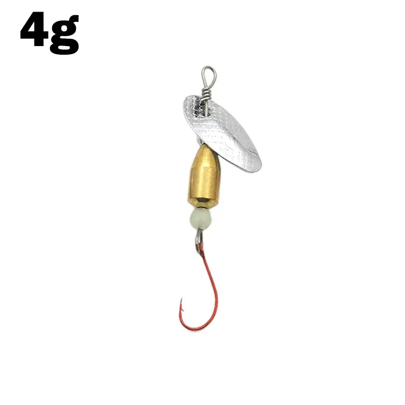 Color: green - OUTKIT 1Pcs Spinner Spoon Metal Bait Micro Fishing Lure Small Sequins Copper Long Shot Baits For Bass Trout Perch Pike Rotating