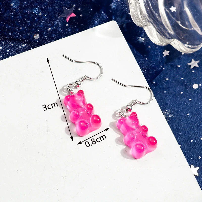 Metal Color: Orange - 2024 New Rose Red Flower Hanging Earrings for Women Love Heart Blooming Florals Cute Lovely Female Ear Jewelry brincos new