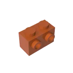 Color: Orange - MOC PARTS DIY GDS-634 BRICK 1X2 W. 2 KNOBS compatible with lego 11211 children's toys Assembles Building Blocks Technical