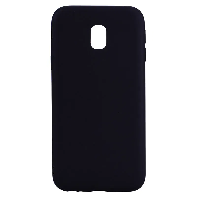 Color: black, Material: CANVAS - Solid color Case For Samsung Galaxy J5 J530 J3 J330 J7 2017 J730 J4 J6 Plus J8 2018 European version Matte Silicone soft case