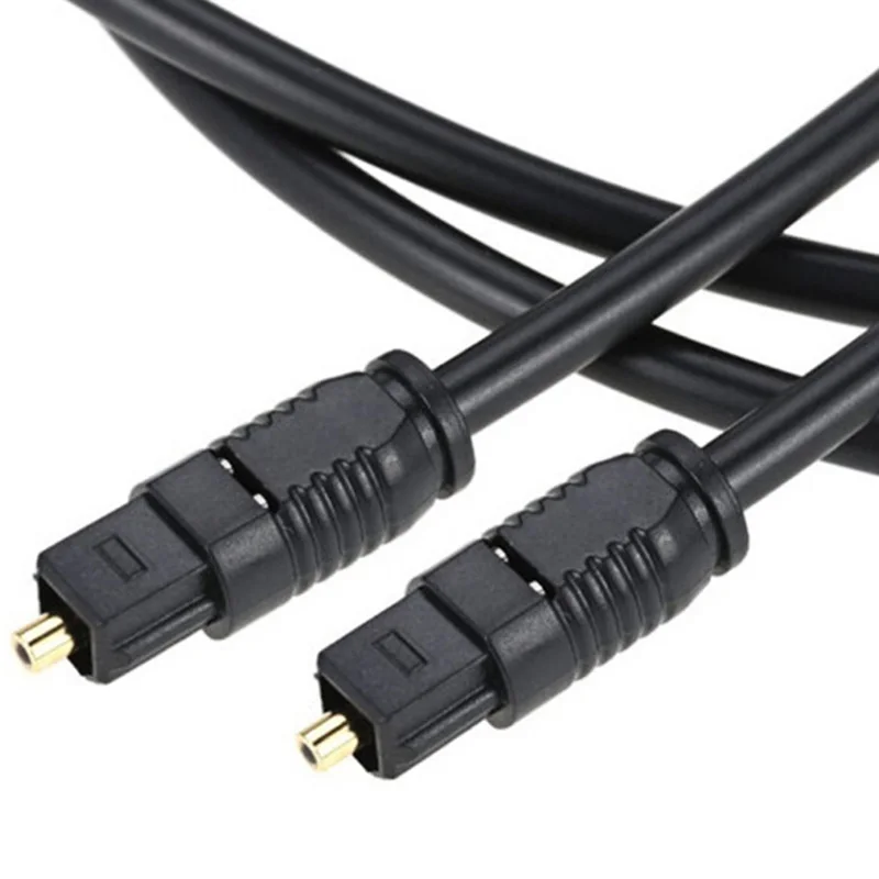Length: 1.5m - Digital Fiber Optical Optic Audio Cable SPDIF MD DVD TosLink Gold Plated Lead Cord Connect to DVD CD 1/2/3/5/8/10/15/20/30m
