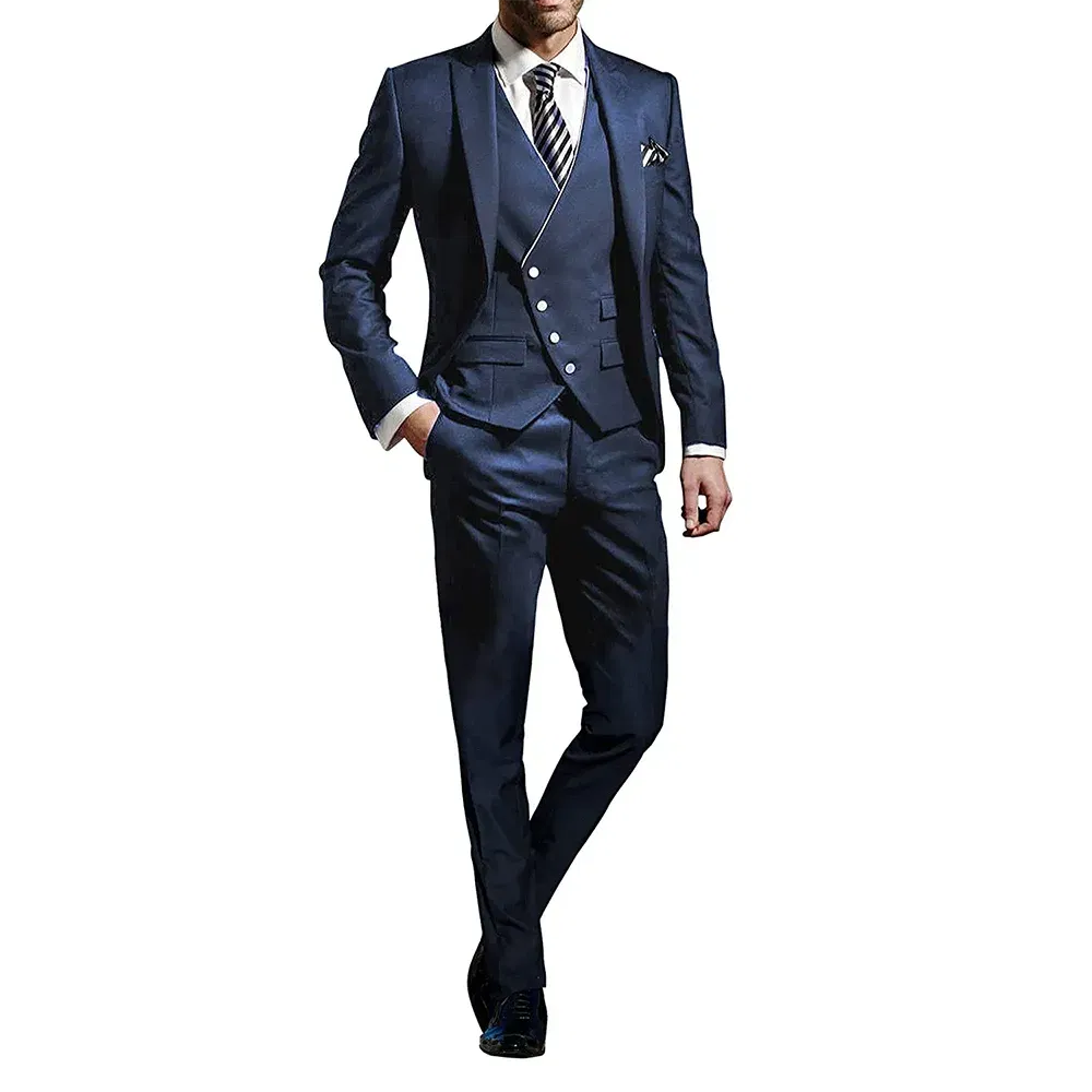 Color: Mint, Size: 5XL, Ships From: CHINA - White Men Wedding Suits Groom Wear Peak Lapel Wedding Groom Tuxedos Business Party Suit 3 Pieces (Jacket+Vest+Pant?‰Costume Homme