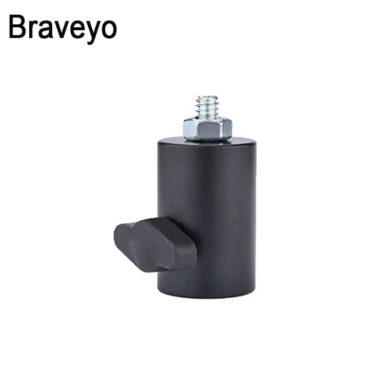 Color: GRAY - 1/4 3/8 Interface Camera Lamp Holder LED Flash Photography Lamp Holder Adapter Metal Photography Accessories