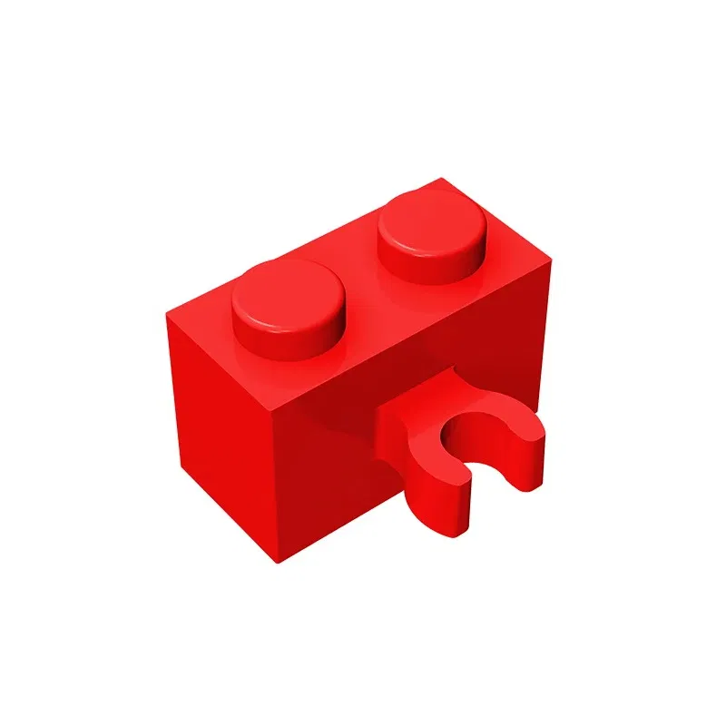 Color: Chocolate - Gobricks GDS-651 BRICK 1X2 W. HORIZONTAL HOLDER compatible with lego 95820 30237 children's DIY Educational Building Blocks