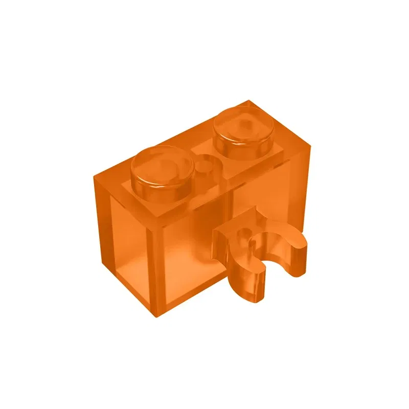 Color: Chocolate - Gobricks GDS-651 BRICK 1X2 W. HORIZONTAL HOLDER compatible with lego 95820 30237 children's DIY Educational Building Blocks