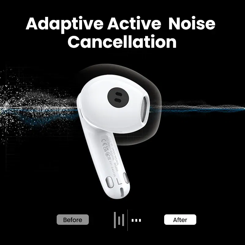 Color: WHITE, Ships From: CHINA - New! H6 Pro Wireless Bluetooth Earphones Adaptive Active Noise Cancelling Earbuds LDAC Hi-Res Audio Headphones Headset