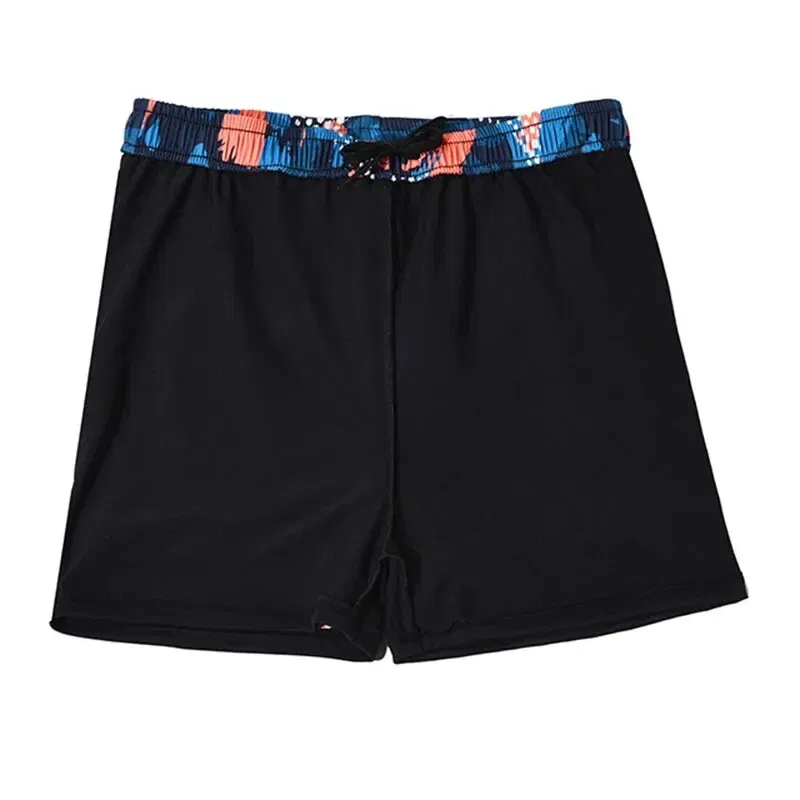 Size: XXL, Color: Orange - Summer Men's New Quick-drying Double-layer Anti-embarrassment Loose Printed Adult Professional Swimming Trunks