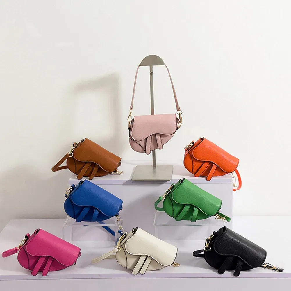 Color: Orange - Women Fashion Mini Handbags Hasp Zipper Messenger Bags Saddle Bag Solid Color Casual Simple Inside Lock Ornament Bag