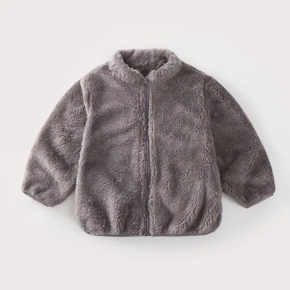 Color: GRAY, Kid Size: 7T - Kids Winter Coats 2024 New Children Outerwear Boy Warm Fleece Jacket Baby Girls Jackets for Autumn Spring Children Clothing